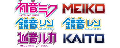 Hatsune Miku、MEIKO、Kagamine Rin、Kagamine Len